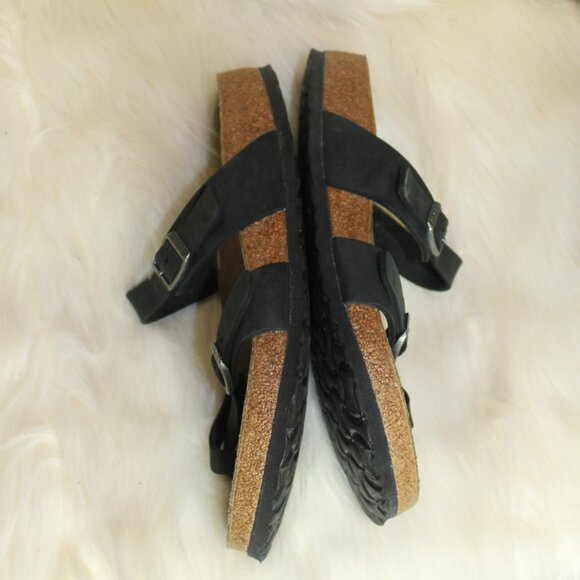 Birkenstock Black sandals with adjustable straps Made in Germany size 40 /9-9.5 - Picture 5 of 8